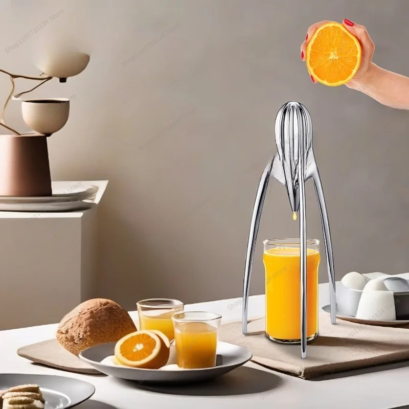 For light luxury stainless steel manual juicer household lemon grapefruit orange juice press modeling ornament