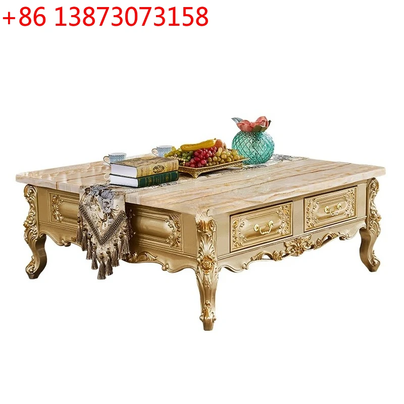 

Европейский мраморный кофейный столик квадратной формы цвета шампань для элитных отелей