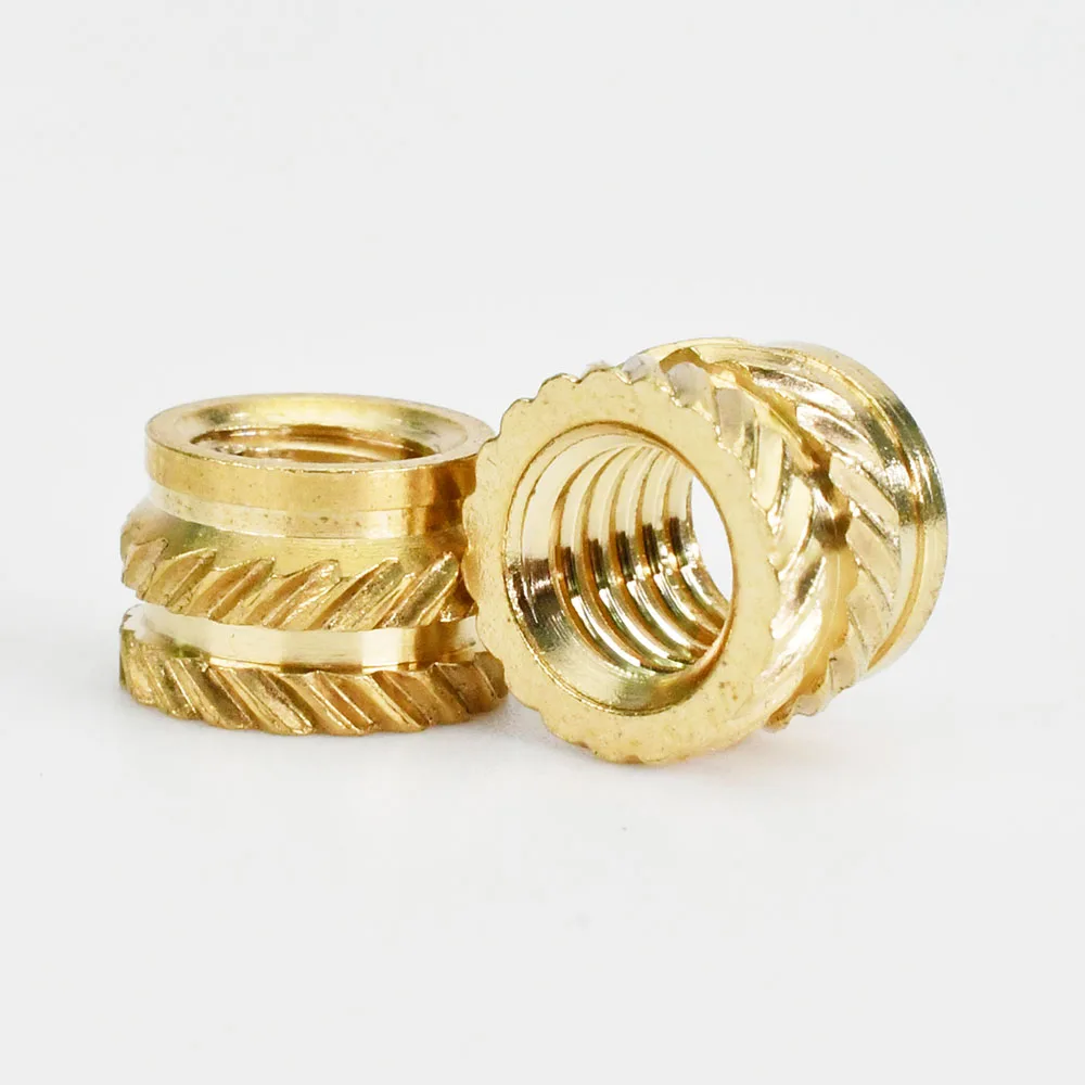 M2 M2.5 M3 M4 M5 M6 M8  Brass Threaded Insert Nut Hot Melt Copper Nuts Inserts Heating Embedded Thread Nuts Insertion Insertnut