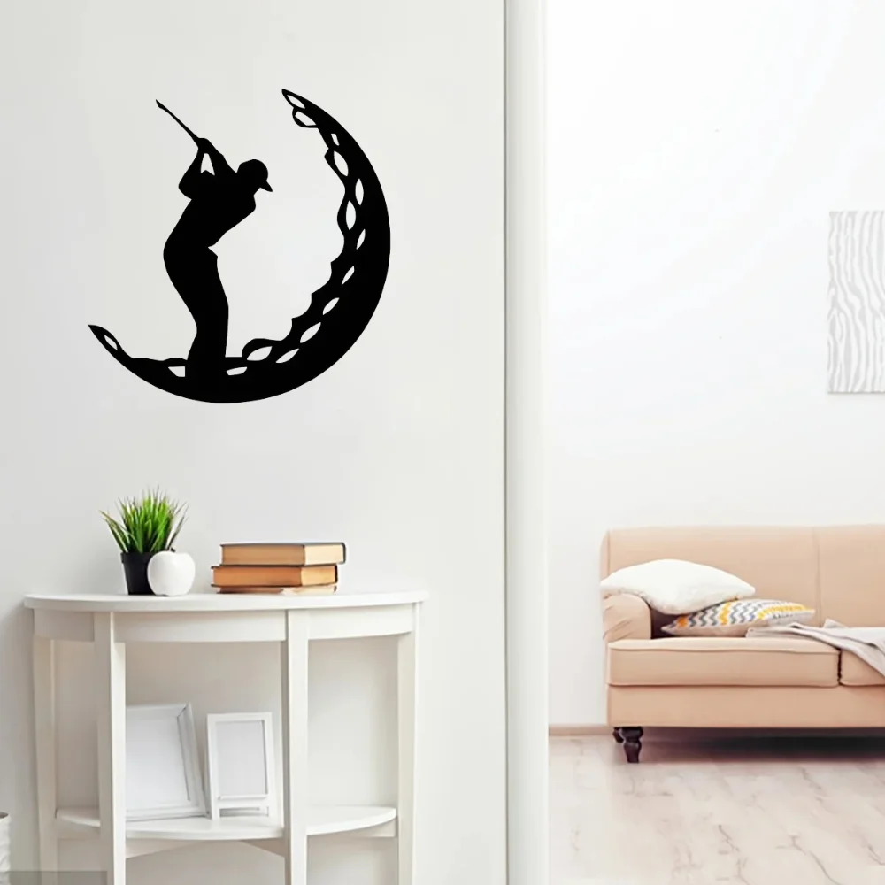 Incredible Golf Decor - Metal Wall Art with Golf Ball Silhouette Transforming Your Space with Stunning Iron Artwork