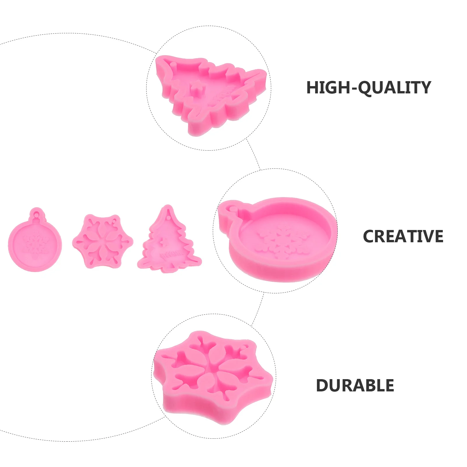 

3Pcs Christmas Silicone Baking Molds Snowflake Tree DIY Cake Mold Fondant Mold Non-Stick Decorating Tool DIY Cake Mould