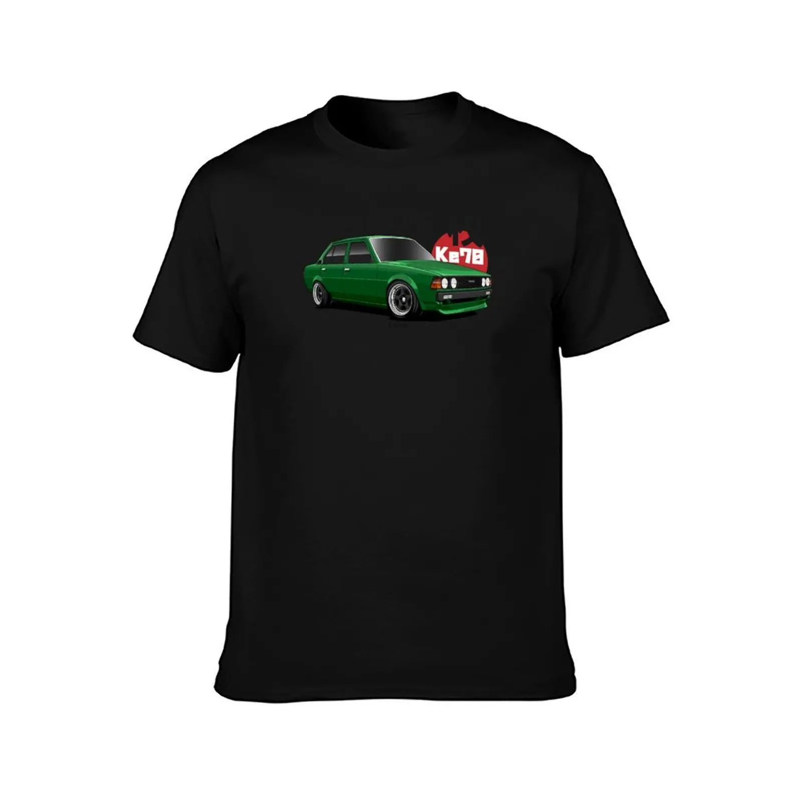 Corolla Ke70 T-Shirt, Summer Casual Cotton Tee, Oversized Streetwear Tops, Vintage Graphic Print, Loose Fit Short Sleeve