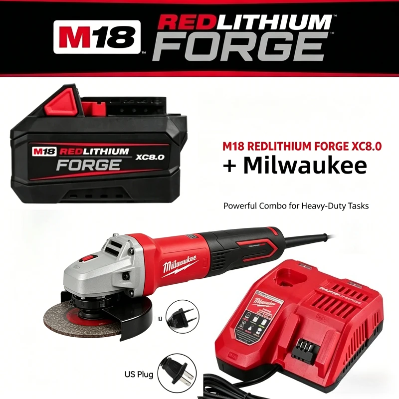 

Original Milwaukee M18 FUEL 8.0Ah 18V Battery 18650 M18B6 Suitable for Milwaukee with 300+ M18 Power Tool Rechargeable Battery