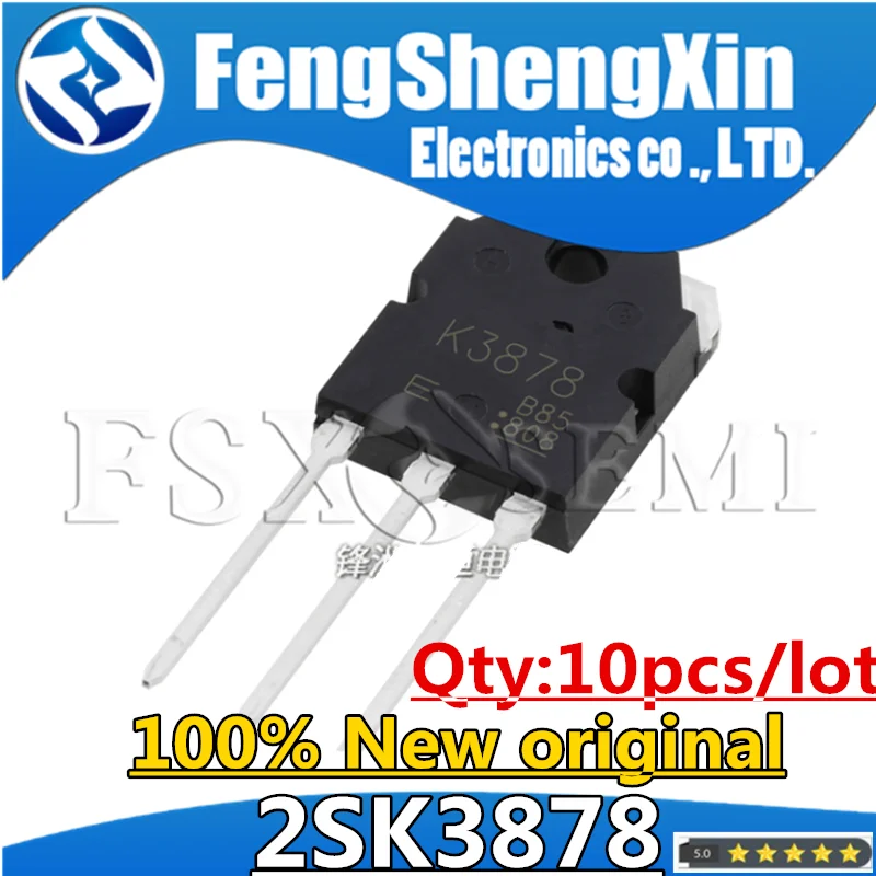 10pcs 100% New 2SK3878 K3878 TO-247 N-Channel MOS 9A 900V