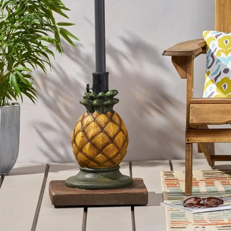

Pineapple Umbrella Stand - Tropical Garden Decor, Stylish Holder for Outdoor Use, Waterproof, Durable Design
