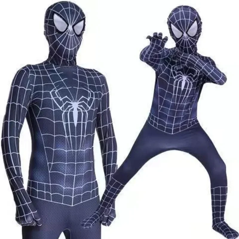 子供のためのスーパーヒーローのコスプレ衣装,スパイダーマンボディスーツ,マイルスパイダーマン,全身タイツランチャー,大人のためのハロウィンジャンプスーツ