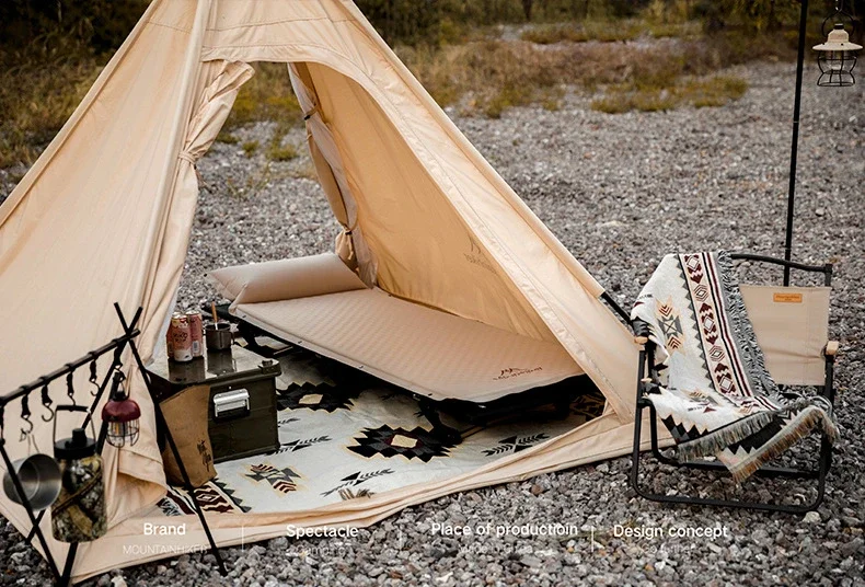 Selbstaufblasende Luftmatratze für Outdoor-Camping, Eierkarton-Schaumstoff-Schlafunterlage, feuchtigkeitsbeständige Bodenmatte für Zelttouren in der Wildnis – Detail 13