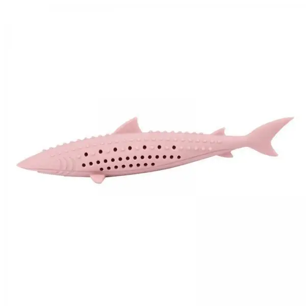 Cat Toothbrush Silicone Catnip Toy Fish Design Teeth Cleaning Chew Stick Self Cleaning for Indoor Cats