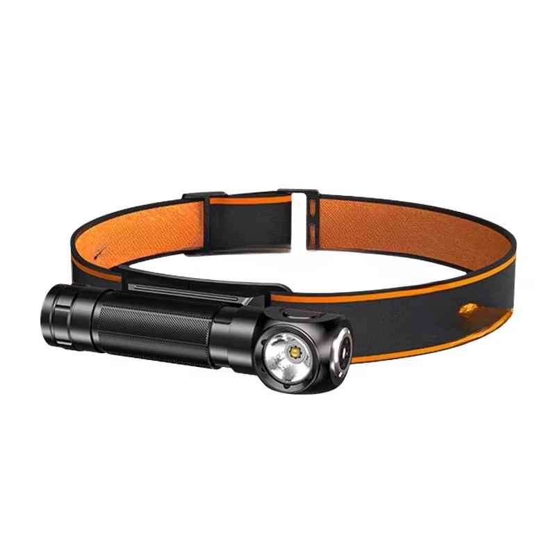 

600 Lumens Rechargeable Light Emitting Diode Headlight 90 Degree Right Angle Headlight with Multifunctional Magnetic Headlight