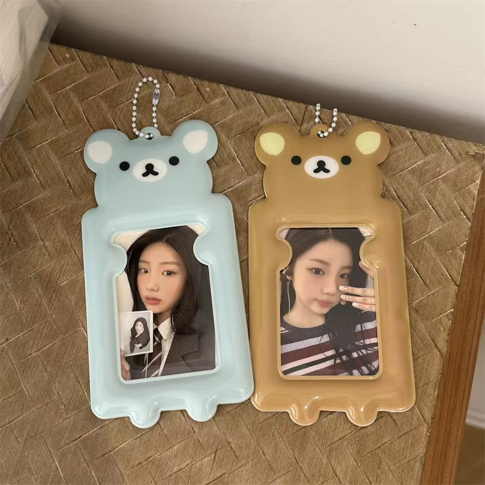 حامل بطاقات لطيف عتيق من Rilakkuma Alien مقاس 3 بوصة لملحقات تخزين بطاقات الحرم الجامعي لصور الهوية بولارويد