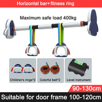 90-130cm Adjustable Pull Up Bar for Doorway Chin Up Bar Upper Body Workout No Screw Installation for Home Gym Exercise Fitness