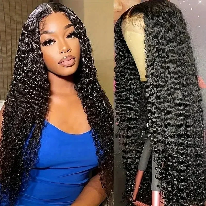 13X6 Hd Lace Frontal Wig 30 40 Inch Deep Wave 13x4 Lace Front Wig Brazilian Transparent Water Wave Curly Wave Human Hair Wigs