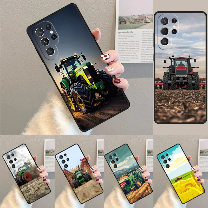 Farm Vehicle Tractor pattern Phone Case for Samsung Galaxy note 10 pro S26 Ultra S23 S24 FE S25 S21 S22 PLUS shockproof Cove