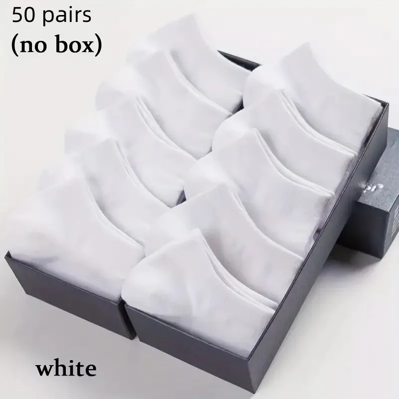 30/50pairs Breathable Deodorant Low Cut Ankle Socks for Men and Women - Sweat Absorbing and Comfortable for Summer Wear