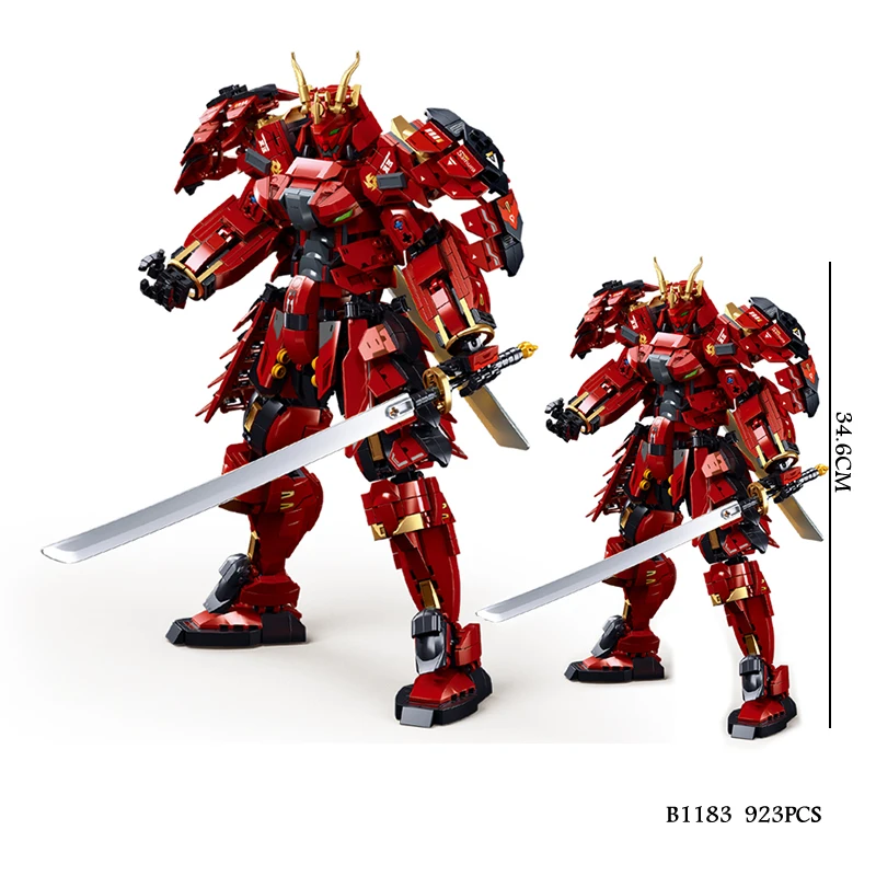 Sluban New 923PCS Mechanical Armor Movie Kai Warrior Mecha Deformation Robot Model Building Blocks DIY Bricks Toys For Boys Gift