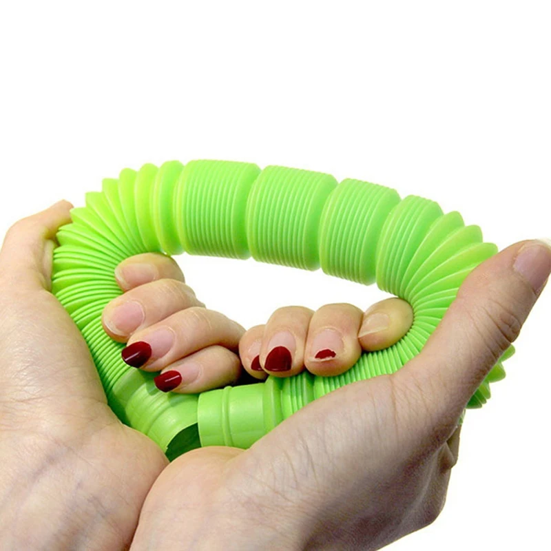 6-teiliges Set Bunte Teleskop-Streckröhren für Kinder und Erwachsene, Stressabbau-Sensorik-Spielzeug, Pädagogisches Faltbares Fidget-Spielzeug – Detail 3
