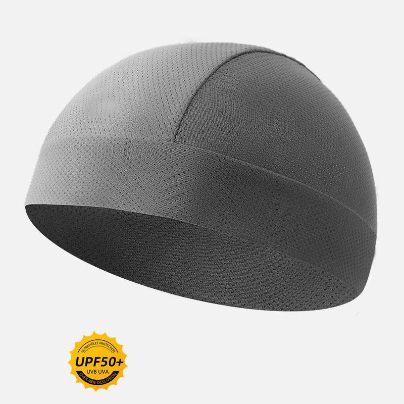 Summer Sun Protection Hat Cycling Mesh Elastic Helmet Cover Breathable Beanie Lightweight Unisex Stylish Quick-Dry Skullcap