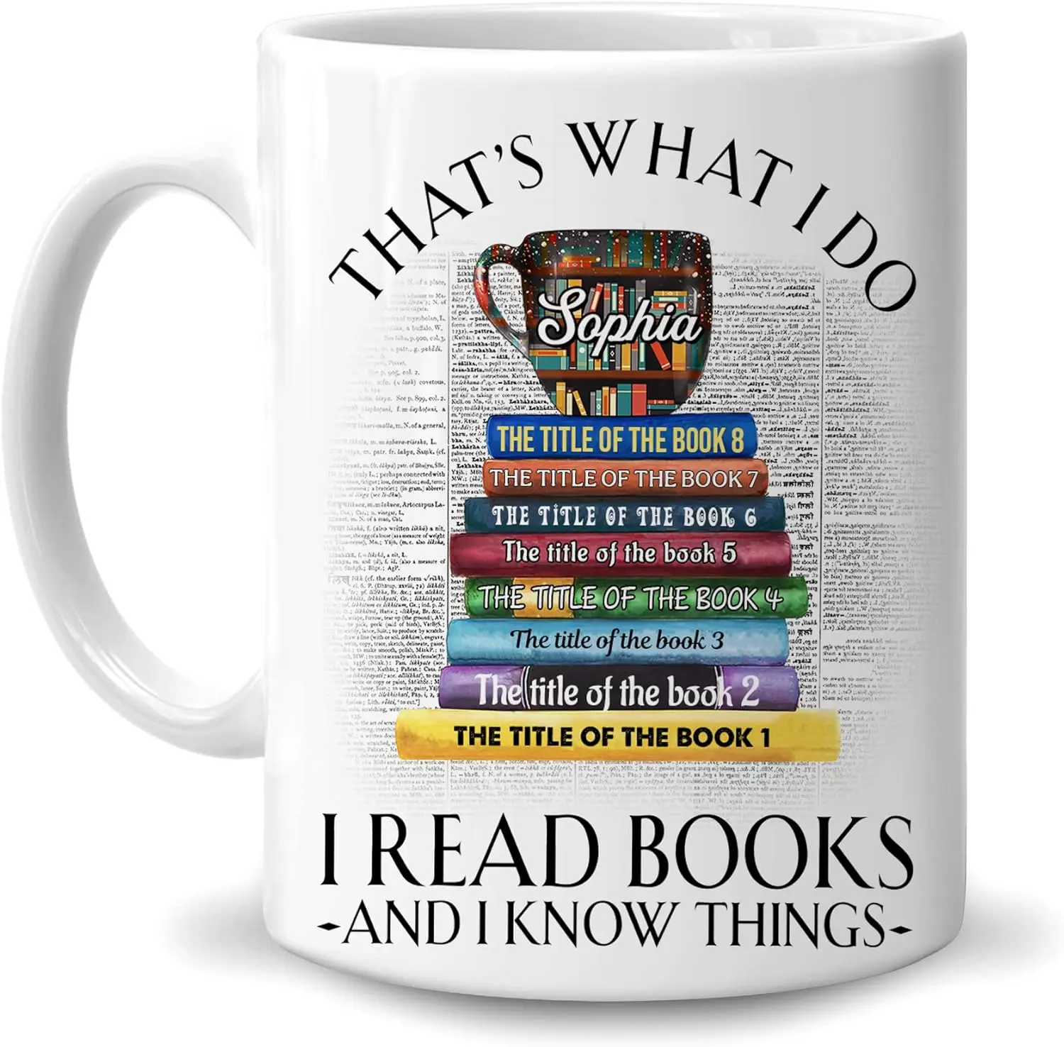 Hyturtle Customize Book's Title & Name - Personalized Gifts For Book Lovers Readers Teacher Bookworm Librarian - Christm