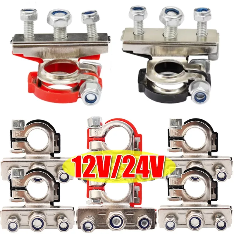 

2pcs Car Quick Release Car Battery Terminal Connectors Positive Negative Disconnect Clamp Connector Battery Terminals Accessory