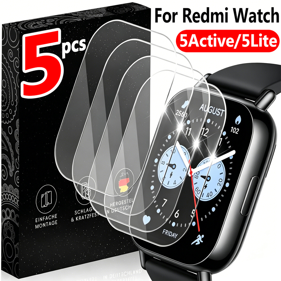 For Redmi Watch 5 Active Screen Protector Anti-Scratch Tempered Glass Case Friendly Films for Xiaomi Redmi Watch 5Active 5Lite