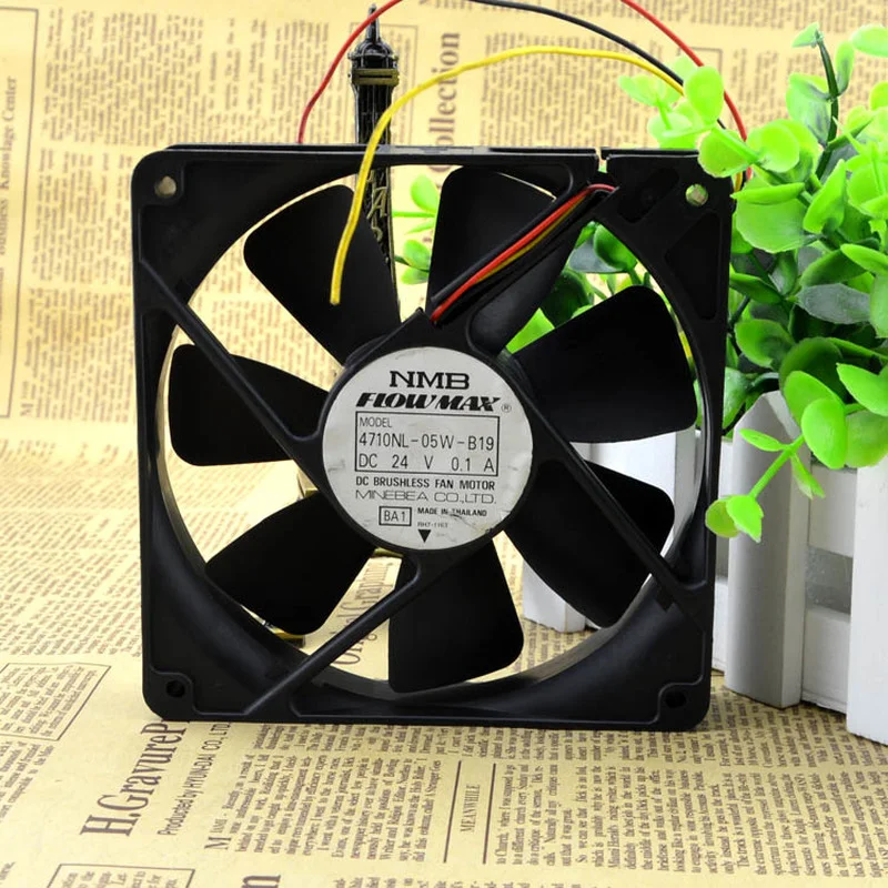 

New Fan For NMB 4710NL-05W-B19 24v 0.1A 12025 Inverter Fan Silent Fan 120*120*25mm CPU Radiator