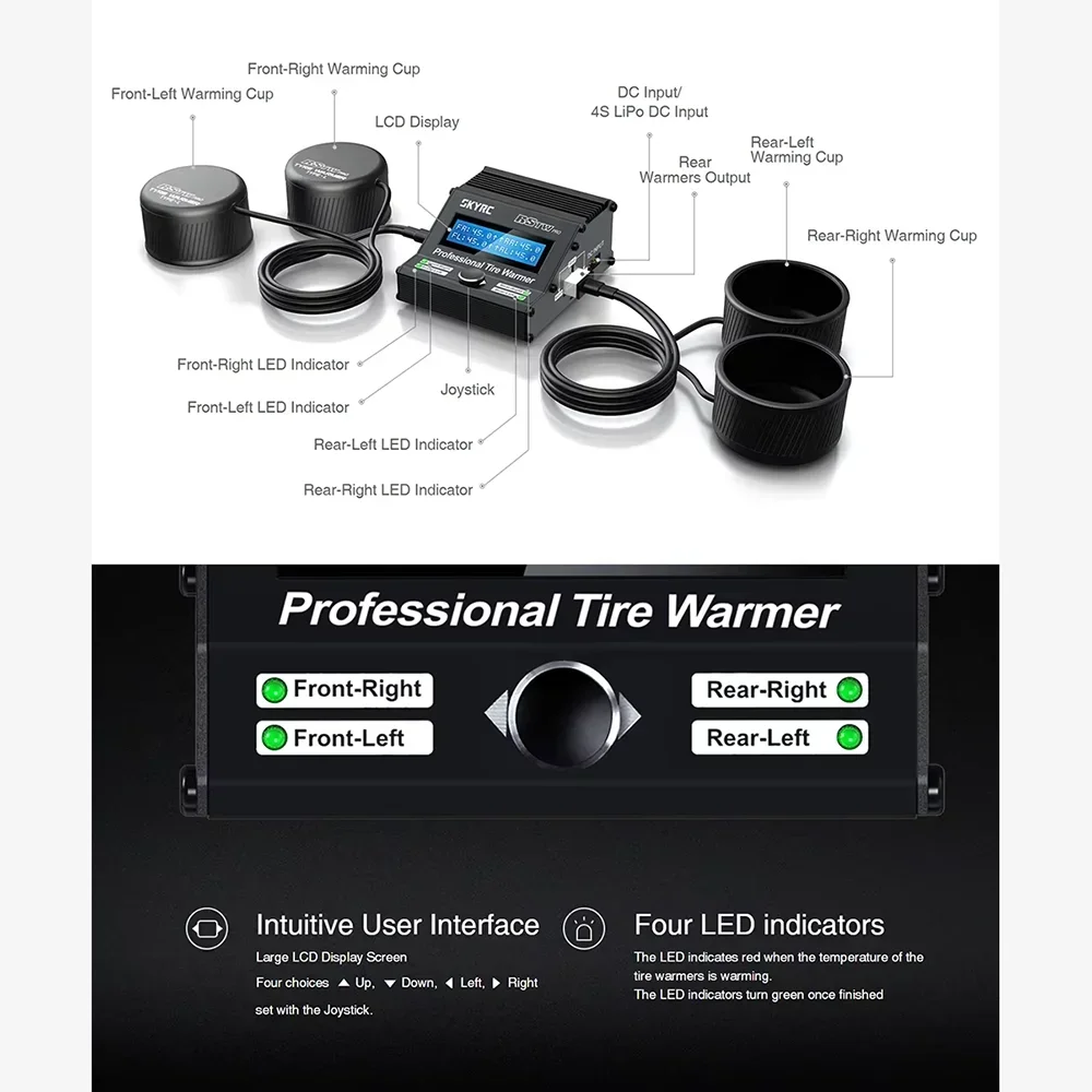 SKYRC 타이어 워머 전자 MCU RSTW 온도 제어 1/10 1/8 전기 투어링 카 RC 레이싱 드리프트 카