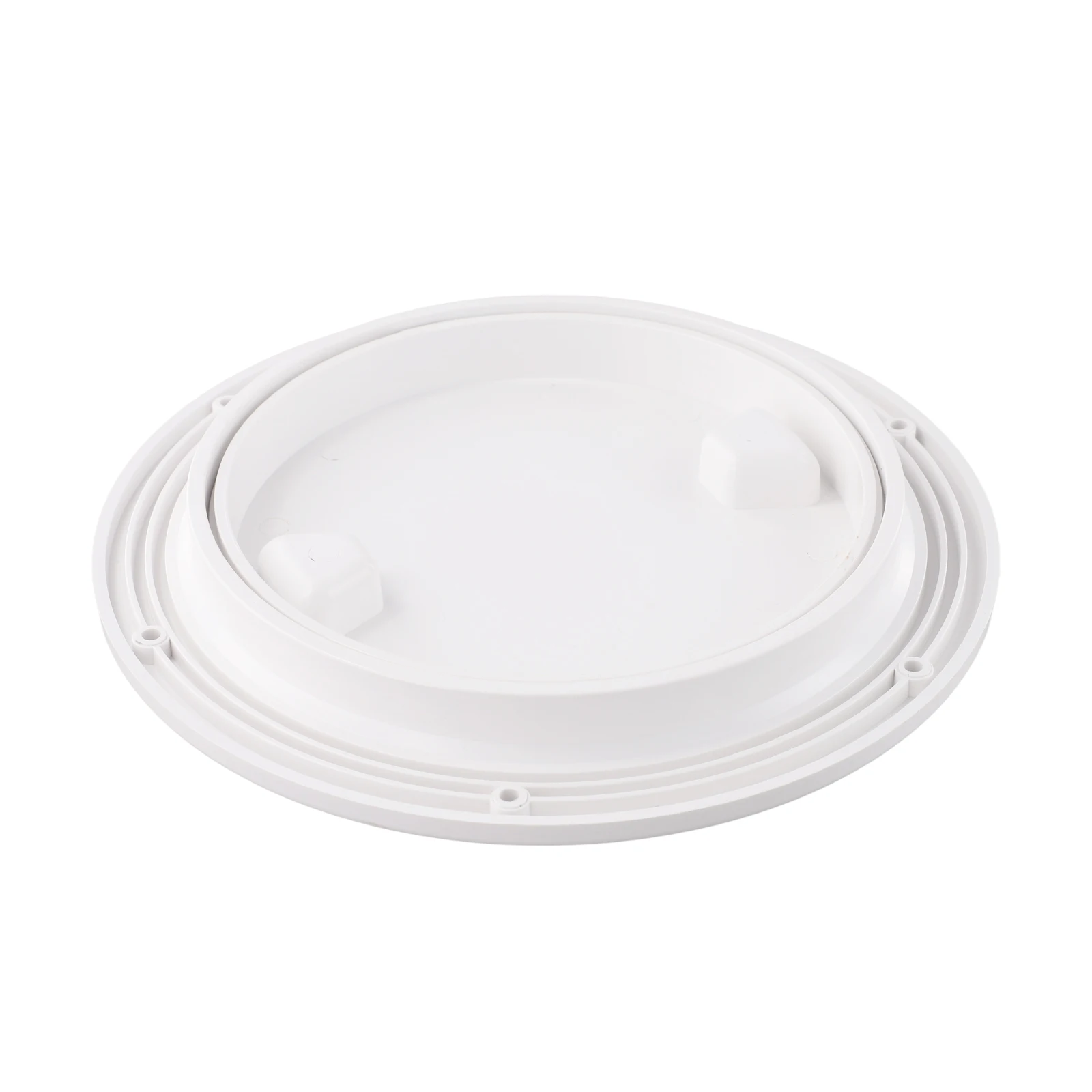 8 inch yacht hatch cover for inspection holes with nonslip hand hole constructed from anti aging ABS plastic for marine use