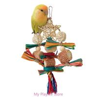 Bird Toy Hanging Bird Cage Tearing Rattans Foraging Toy Birdcage Accessories Budgies Chewable Toy Macaws Shredding Toy