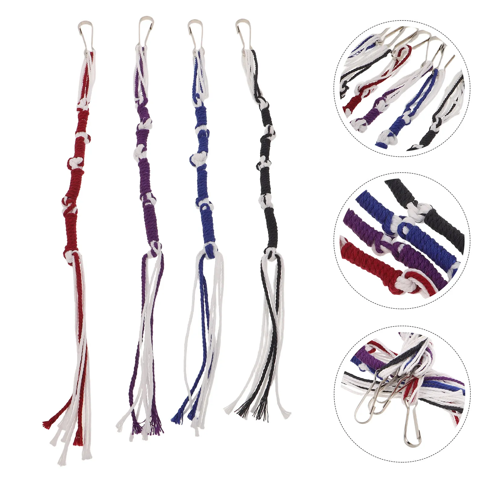 8Pcs Jewish Prayer Shawl Tzitzit Tassels Traditional Ashkenazi Knots Tallit Fringes for Pants Religious Hebrew