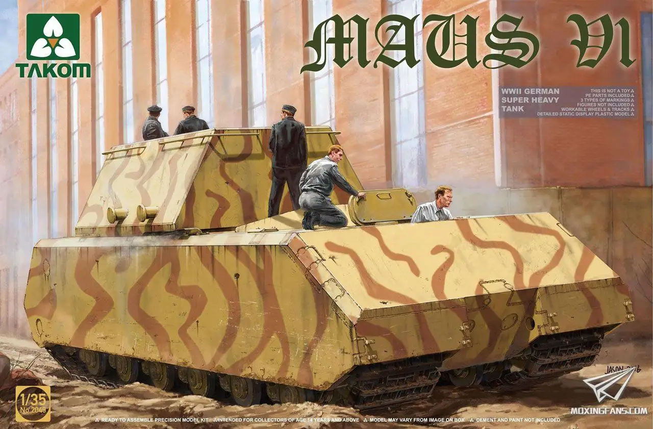 

Takom 2049 1/35 Scale Maus V1 WWII German Super Heavy Tank Model Kit