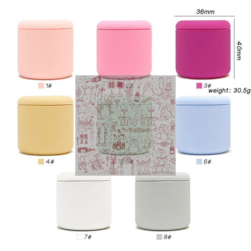 Portable Silicone Mini Travel Jars With Lid For Cosmetic Face Body Hand Cream Jewelry Powder Storage