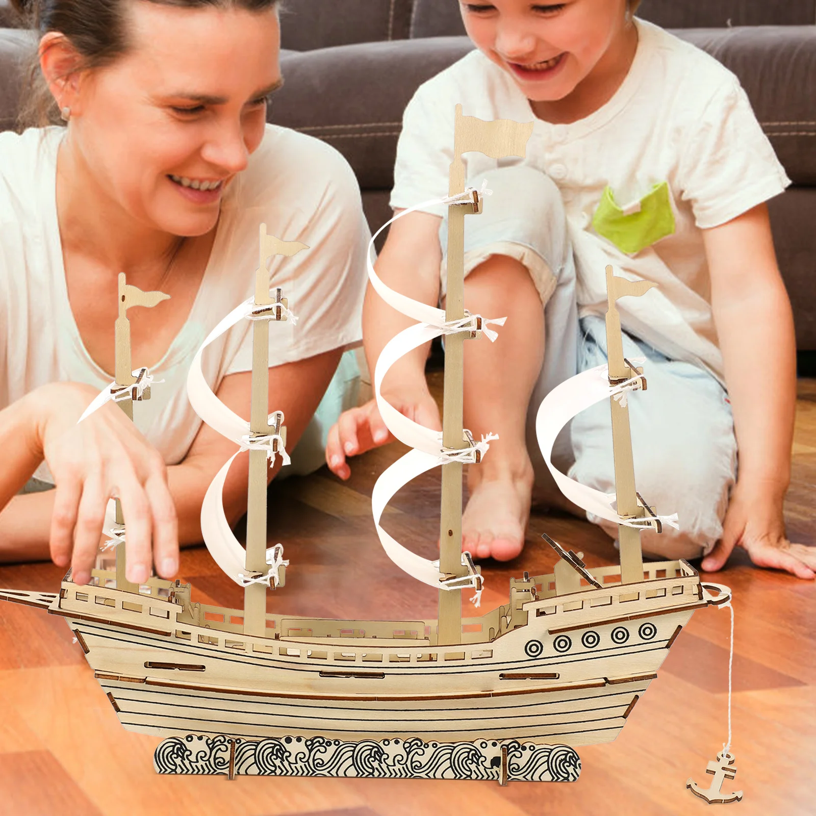 3D Sailing Jigsaw Puzzle Ship Models Kits to Build for Adults Puzzles Wooden Toy Cool Child Sailboat