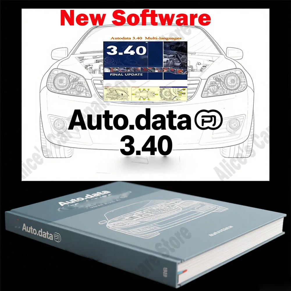 AutoData 3.40 obd2-Scanner, Autoreparatur-Software + Autodata 3.40 Mehrsprachige Kfz-Auto-Werkzeugsoftware. Kostenlose Ferninstallation