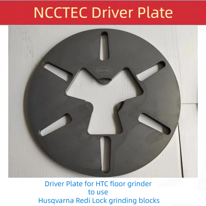 

9'' Diamond Redi Lock Driver Plates Drive Disk Carrier Holder for HTC Floor Grinder to Use Husqvarn Grinding Polishing Blocks