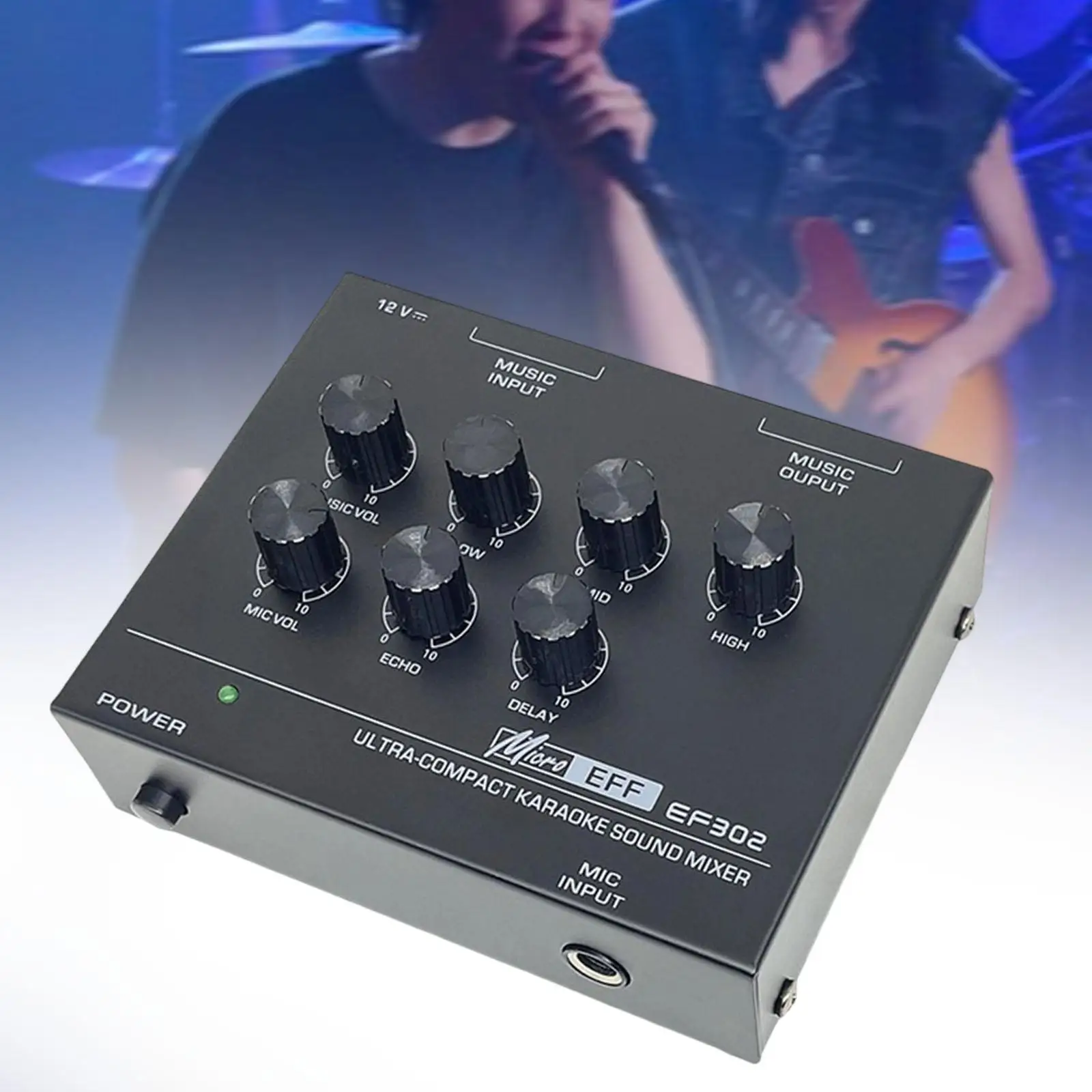 Mixer de som de karaokê Mixer de áudio doméstico portátil para uso doméstico de karaokê