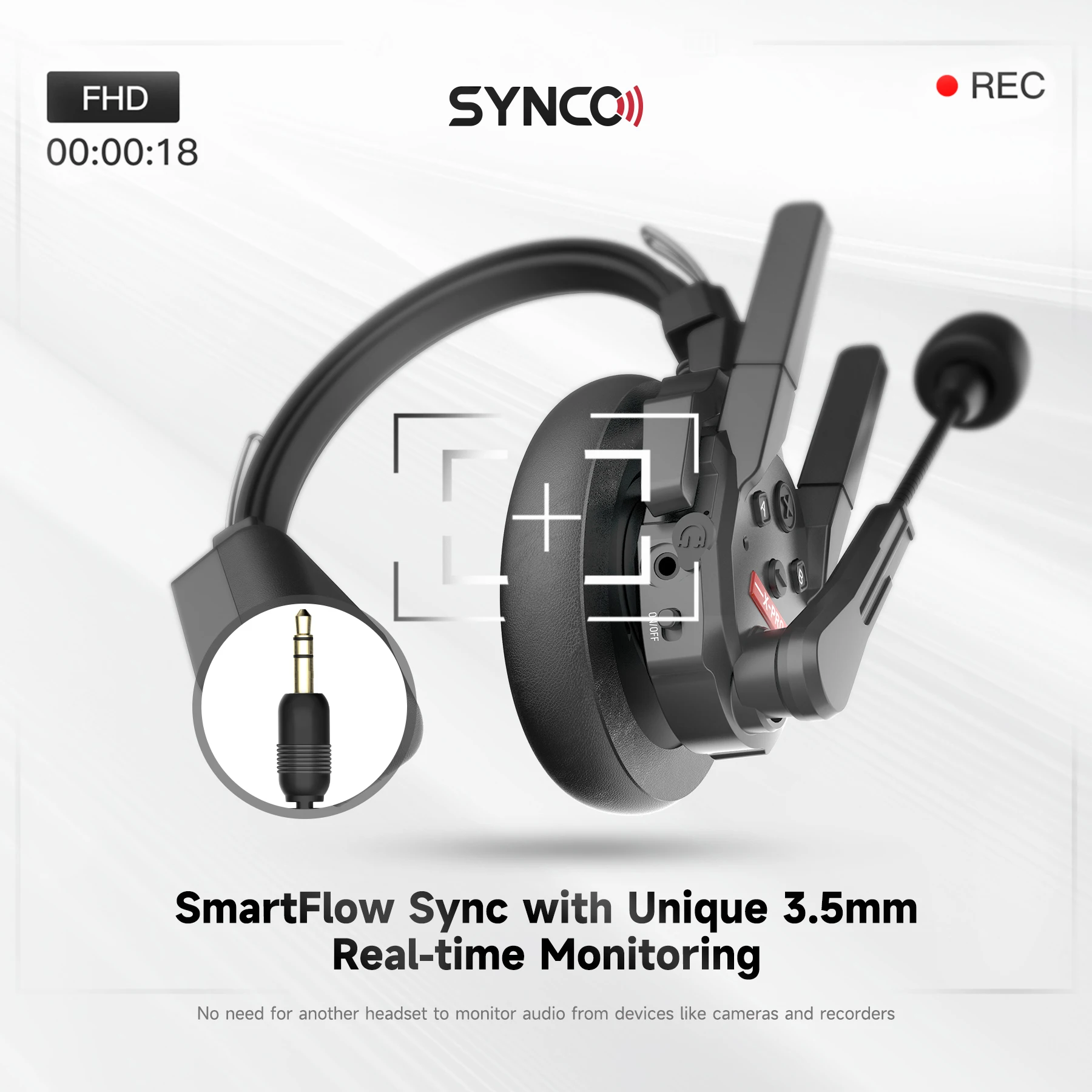 Synco Xtalk XPro X2 X5 2.4G Full-Duplex Noise Cancelling Wireless Calling System Earphones Head Mounted Communication Device