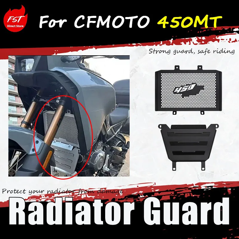 For CFMOTO 450MT Motorcycle Radiator Guard Protector, Aluminum Cooling Net Cover For Motorbike Strong guard, safe riding