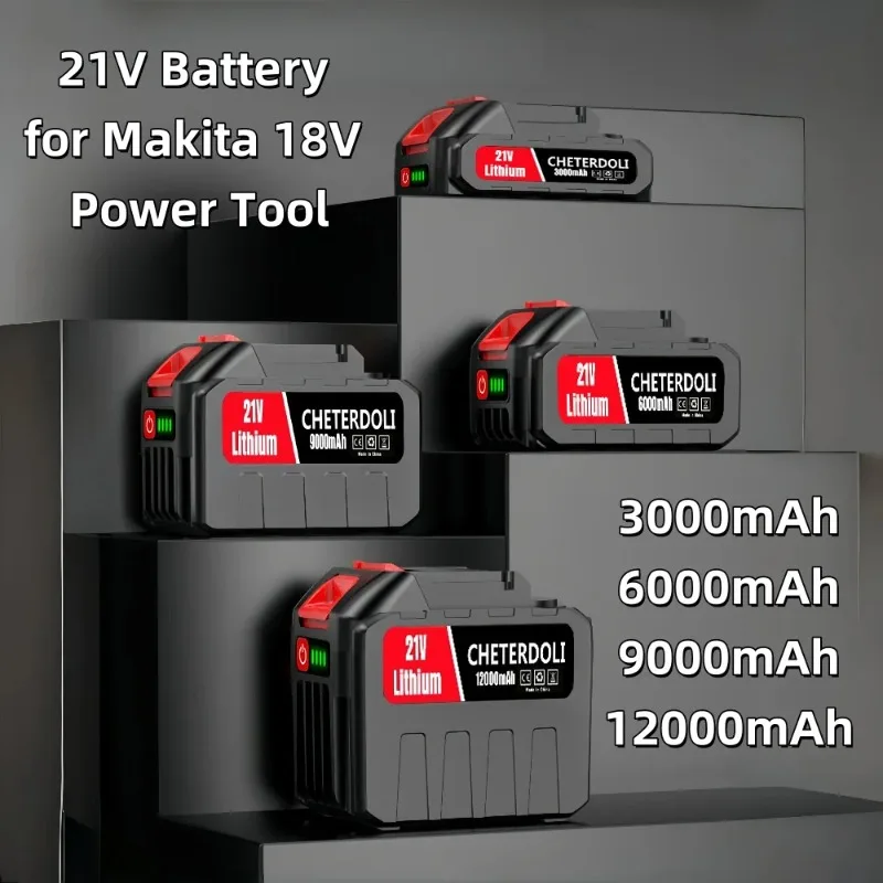 

Lithium Battery 21V 9.0Ah For Makita 18V Battery Power Tools Li-ion Replacement LXT BL1850 BL1840 for 18 V Screwdriver with BMS