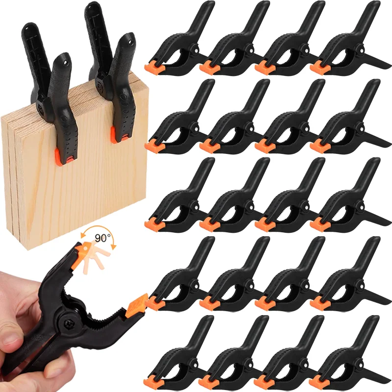 2/3/4/6/9inch Plastic Spring Clip Adjustable Woodworking Clamps Backdrop Clips for DIY Crafts Photography Background Photo