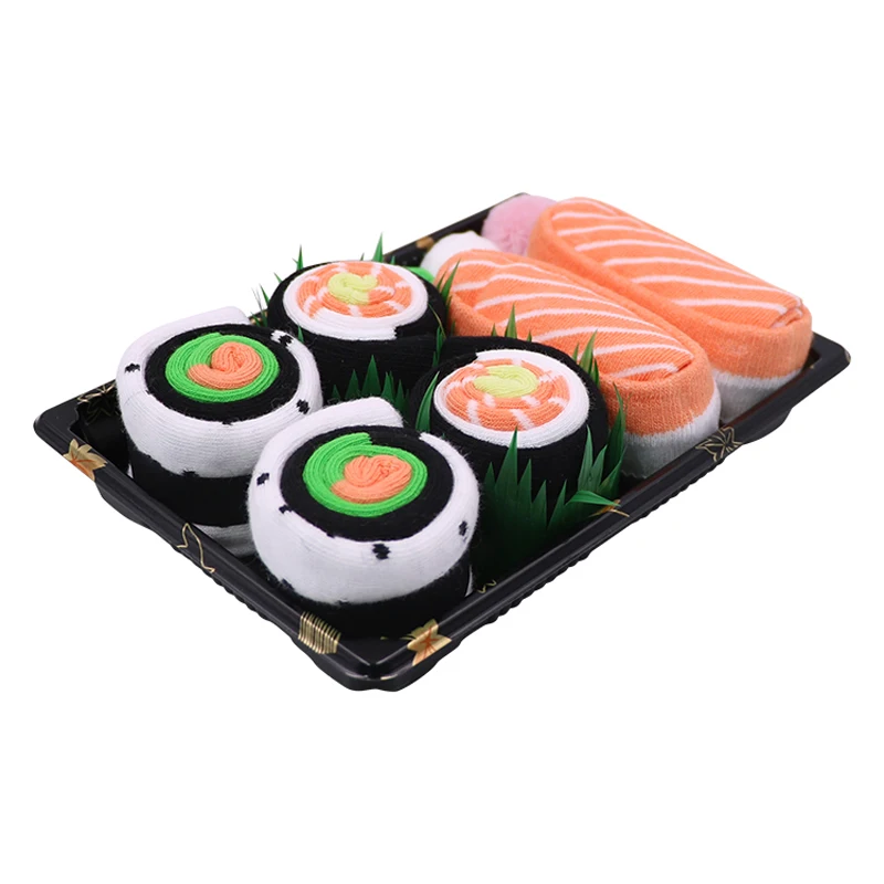 3 Đôi Sushi Tất Vớ Nữ Thiết Kế Cá Tính Giáng Sinh Bộ Hộp Quà Tặng Tất Happy Bông Tai Kẹp Thể Thao Cotton Sokken Happy Tặng