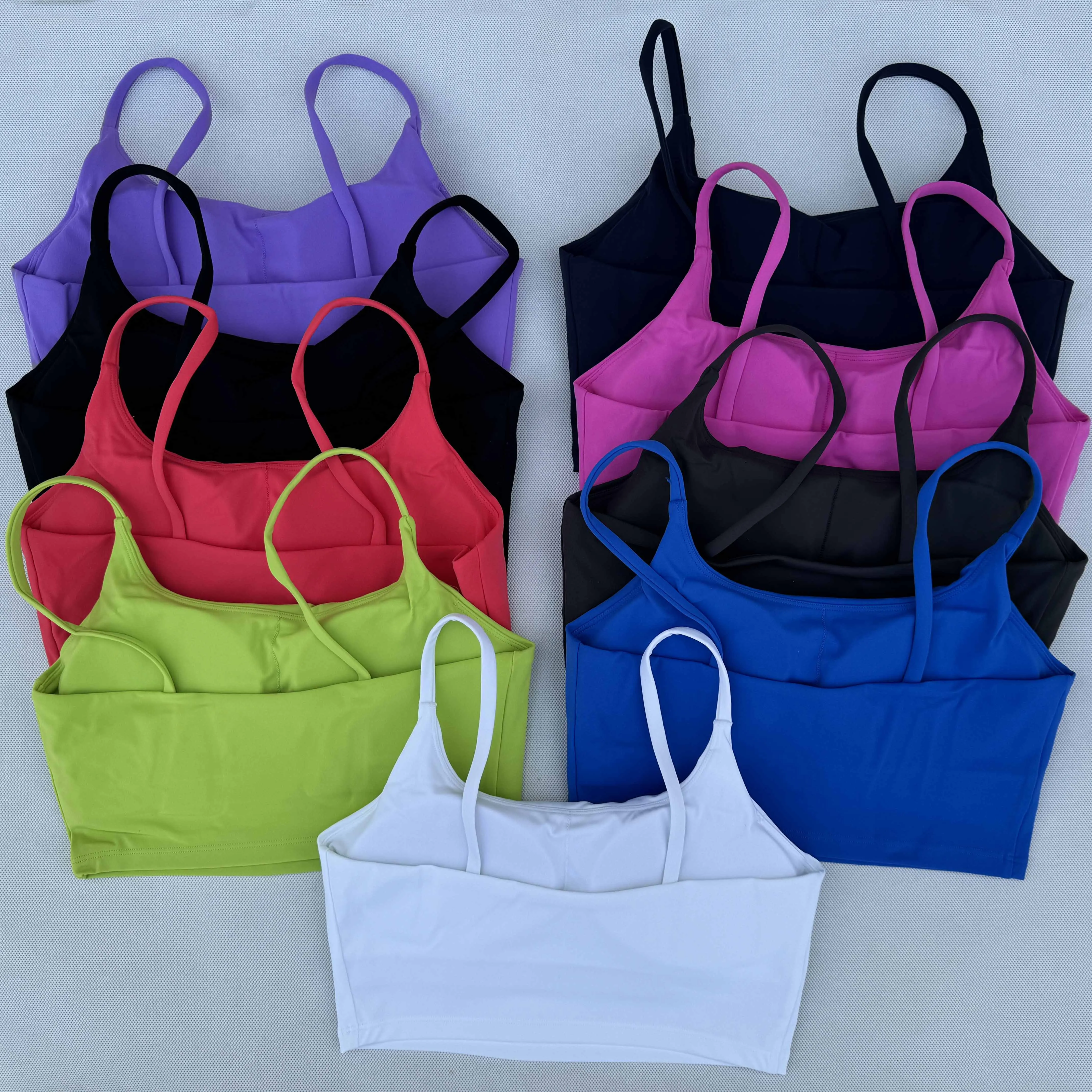 Woman Clothes Gym Top Breathable Sports Bra Fitness Trainning Shoulder Strap Yoga Bra Outdoor Jogging Sportswear Underwear