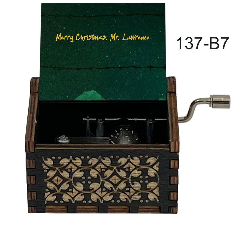 Movie Merry Christmas Mr. Lawrence Music Box 18 Note Hand Wooden Musical Fans Souvenir Birthday Gift Home Office Cafe Decoration