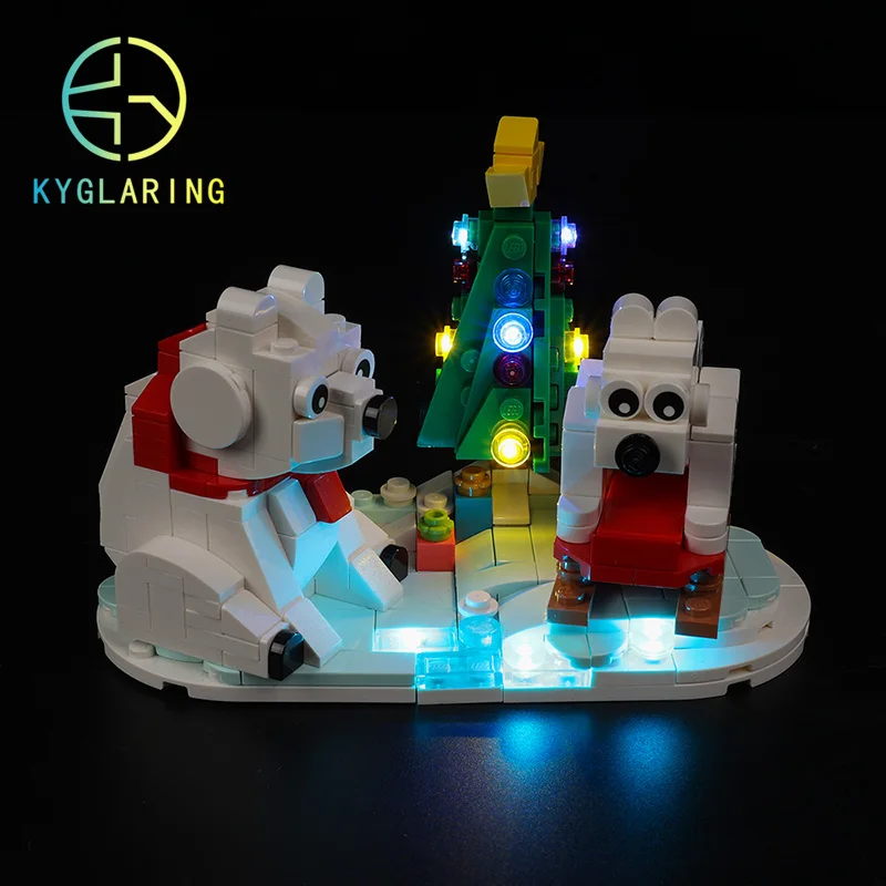 Kyglaring LED Kit For 40571 Winter Polar Bears blocks Lighting Set (Not Included Building Blocks)