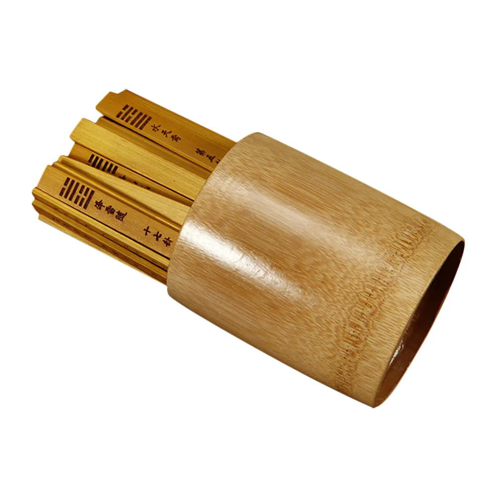 

1Set Bamboo Divination Sticks Set Chinese Fortune Telling Game Kit Traditional Decorative Tube for Home Temple