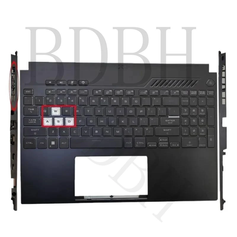 New for ASUS TUF Gaming FA507 FX507 FX507Z Top Case with Palmrest and Backlit Spanish Keyboard Black Color