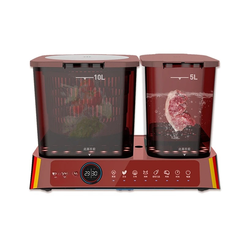 

German fruit and vegetable cleaning machine Household double barrel double meat vegetable cleaning 15L