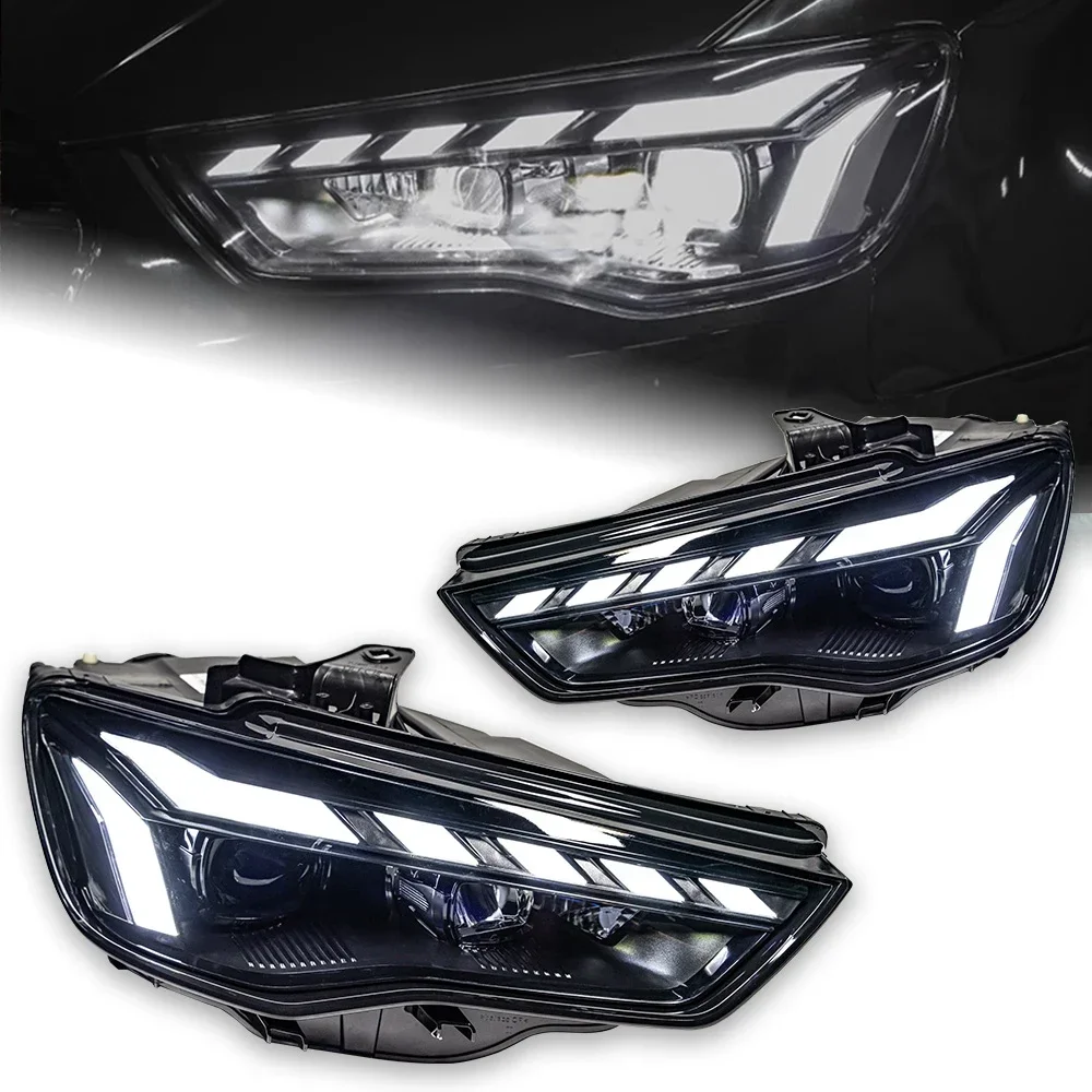 A Pair Car Lights for Audi A3 Headlight Projector RS5 Design Dynamic Signal Head Lamp LED Headlights Drl