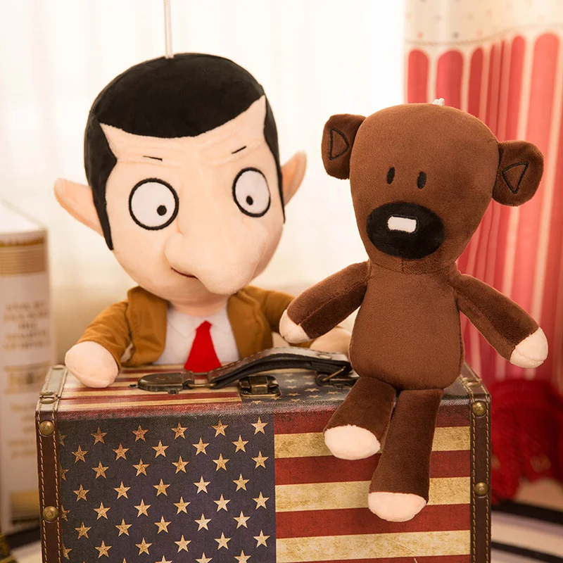 Divertimento Mr Bean Simpatico animale farcito bambola cuscino arredamento morbido regali per bambini orsacchiotto peluche commedia personaggio del film dei cartoni animati