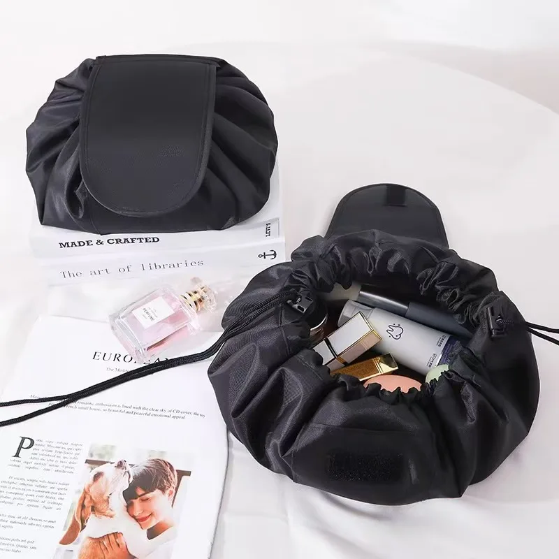 

Women Drawstring Cosmetic Bag Travel Storage Makeup Bag Organizer Female Make Up Pouch Portable Waterproof Toiletry Beauty Case
