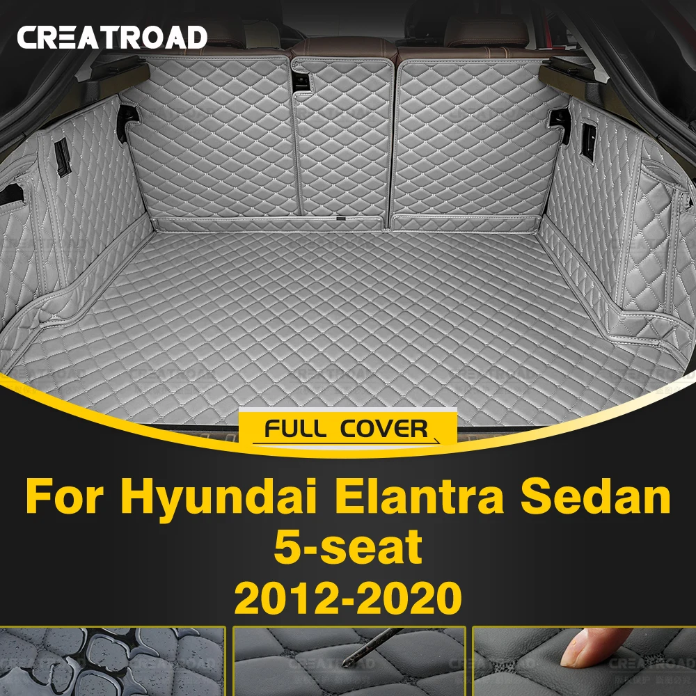 

CREATROAD For Hyundai Elantra Sedan 5-seat 2012-2020 2019 2018 2017 Auto Full Coverage Trunk Mat Car Cargo Liner Accessories